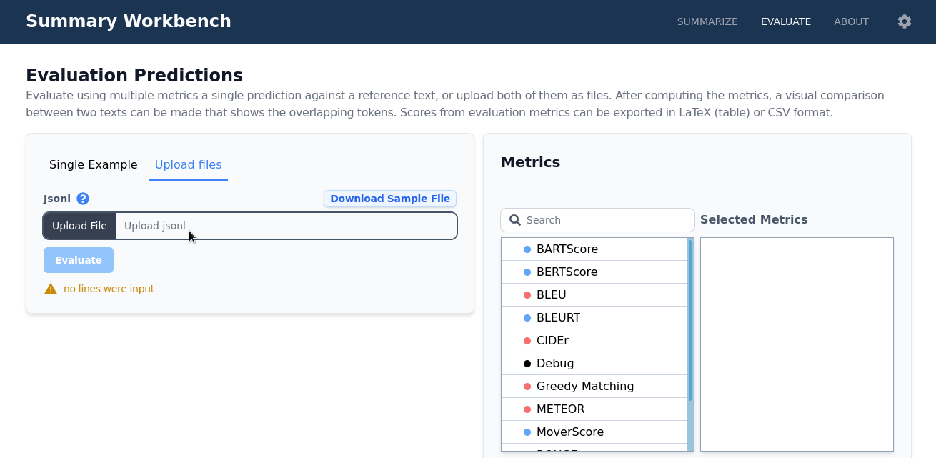 Making an Evaluation Request